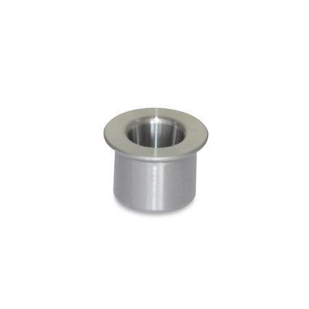Otto Ganter Guide Bushing with Collar with Conical Bore for Indexing Plunger GN 817.5, GN 172.1